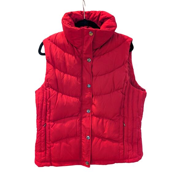 Kenneth Cole Reaction Red Puffer Vest XL Down Feather Fill Quilted Warm - Picture 1 of 7